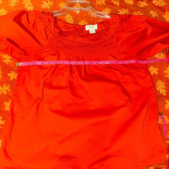 Maeve Anthropologie Jessie Smocked Swing Blouse Size XS - Picture 13 of 16